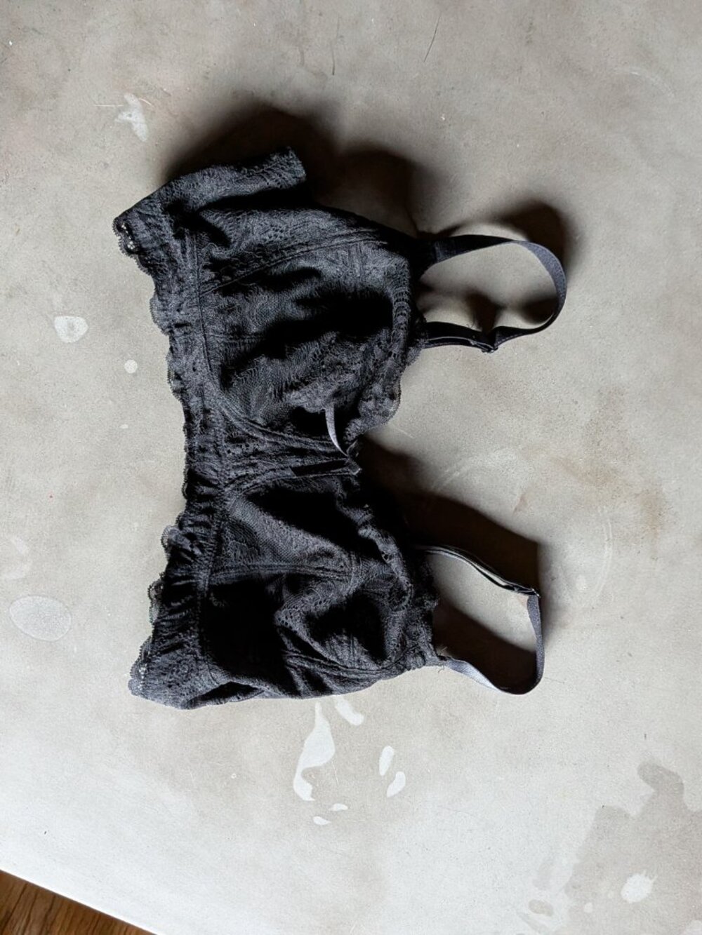 Cleo by Panache Asher Unlined Balconnet Bra - Charcoal / Black (Size 34DD / UK 3